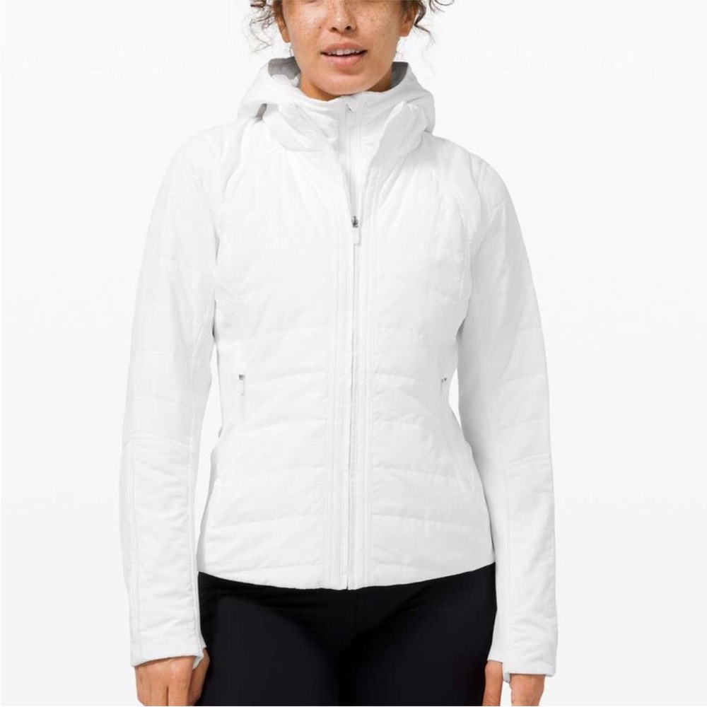 Lululemon ✨LIKE 🆕✨White✨Another Mile✨Hooded Down Puffer Jacket